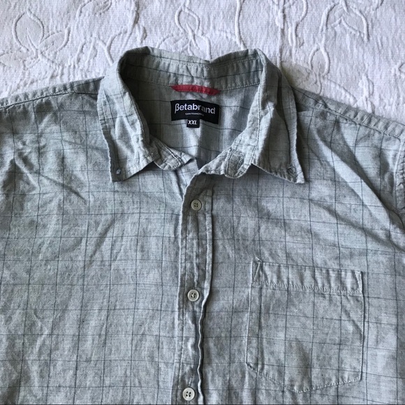 Betabrand Button down shirt Sz XXL Lt Gray color - Picture 3 of 6